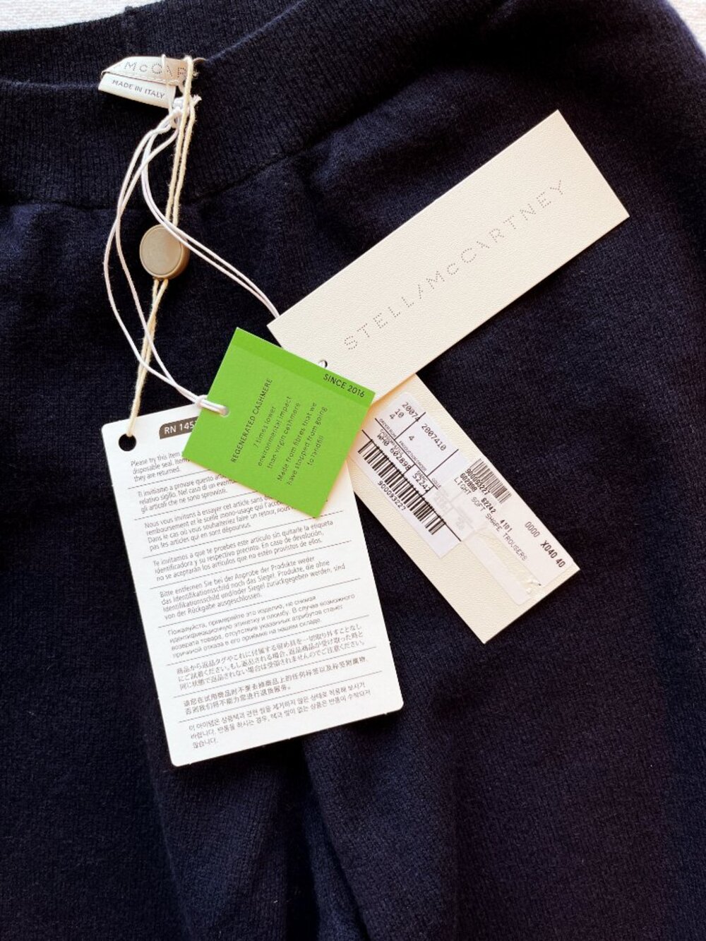 Stella McCartney Cashmere & Wool Joggers in Navy, IT 40, NWT - Picture 12 of 12